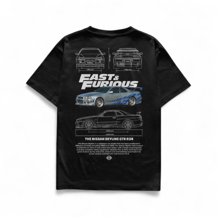 Camiseta Skyline Fast and Furious