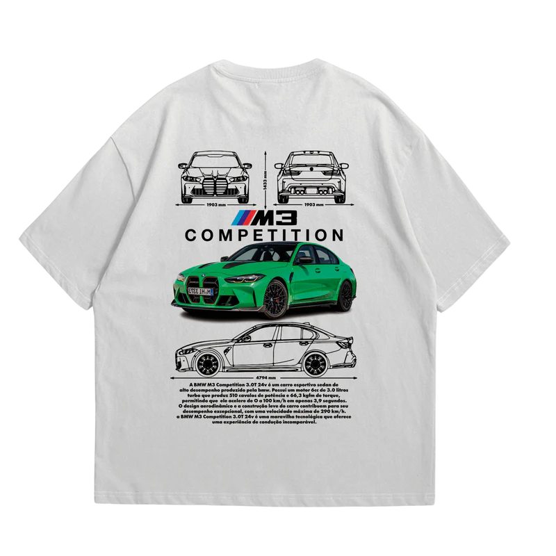 Camiseta Oversized BMW M3 Competition