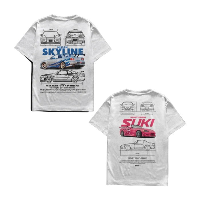 Camiseta Skyline e Suki Casal