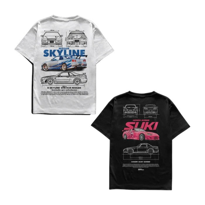 Camiseta Skyline e Suki Casal