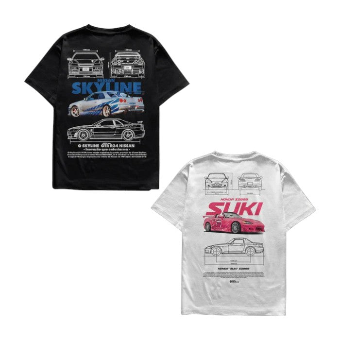 Camiseta Skyline e Suki Casal