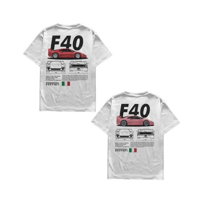Camiseta Ferrari F40 e Ferrari F40 Pink Casal