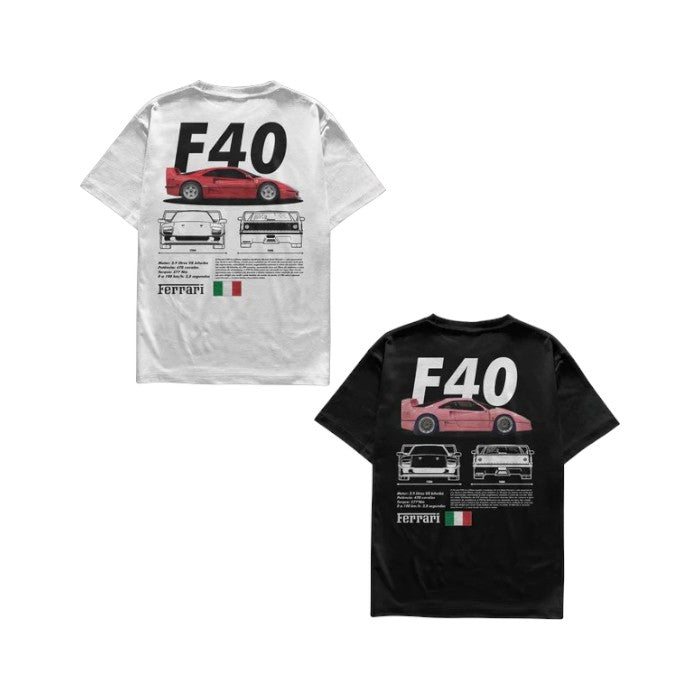 Camiseta Ferrari F40 e Ferrari F40 Pink Casal
