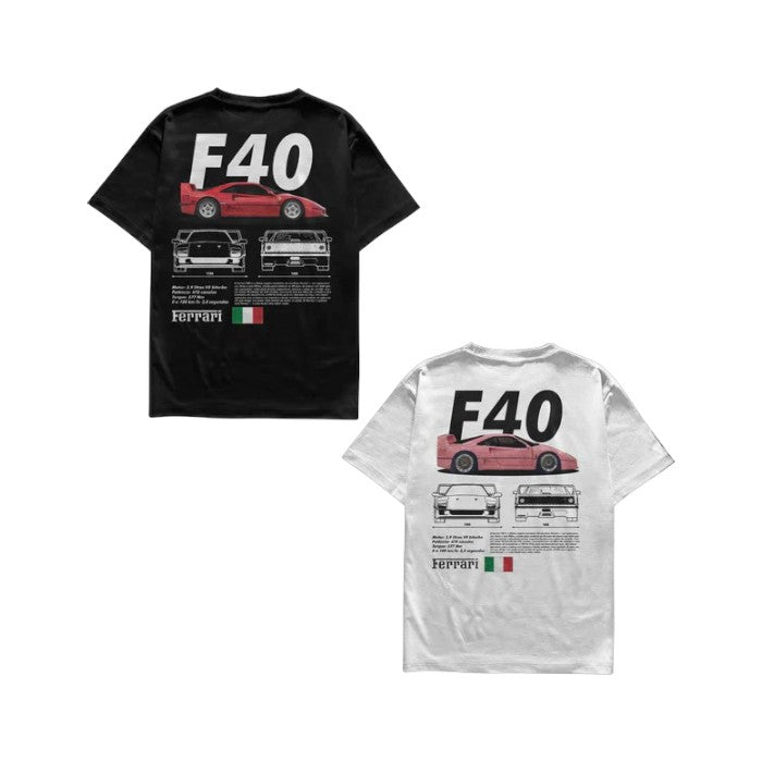 Camiseta Ferrari F40 e Ferrari F40 Pink Casal