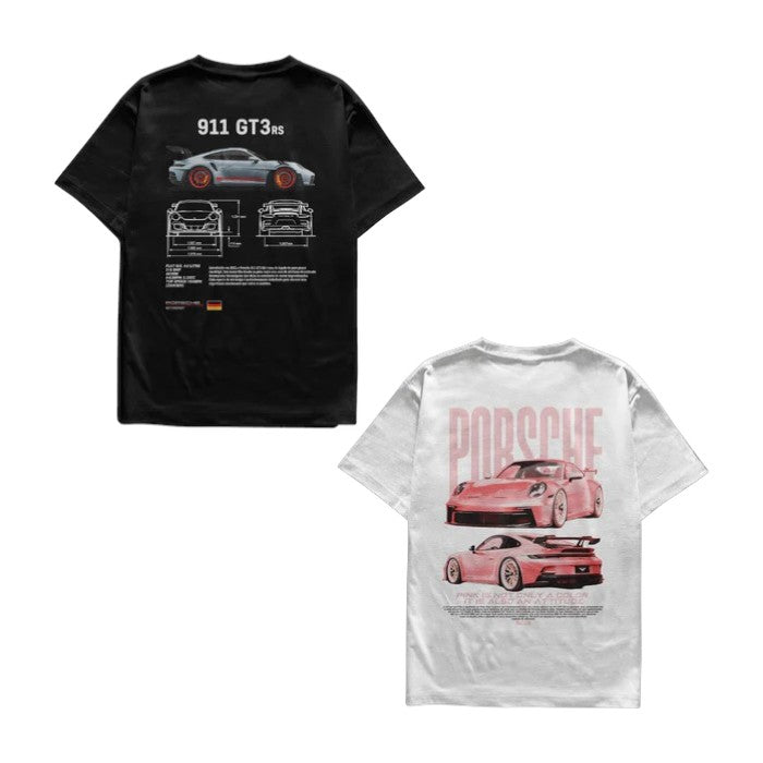 Camiseta Porsche e Porsche Pink Casal
